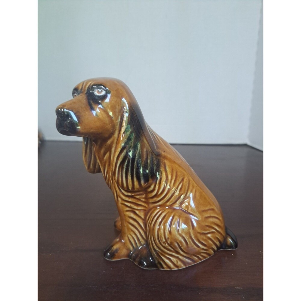 Vintage Brown Ceramic Dog Figurine Ceramic Made In Brazil